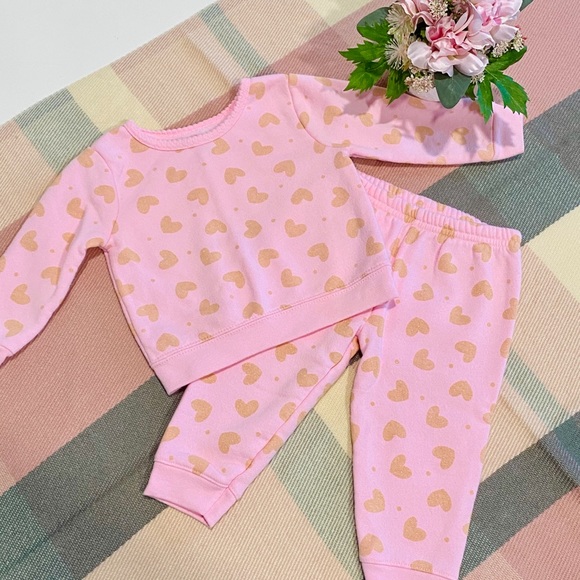 Garanimals Other - 🎉HP🎉 💗Pink & Gold Hearts Matching Shirt & Pants